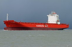 CAP JERVIS - 264m [IMO:9484572] Containerschiff (Container ship) Aufnahme: 2015-04-02 Baujahr: 2010 | DWT: 59266t | Breite: 32m | Tiefgang: 13,5m | Ladekapazität: 4600 TEU...