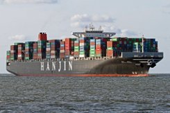 HANJIN EUROPE - 366m (ex) [IMO:9502908] Containerschiff (Container ship) Neuer Name: MSC TOPAZ Aufnahme: 2014-08-05 Baujahr: 2012 | DWT: 140973t | Länge: 366m | Breite: 48m | Tiefgang:...