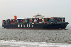 HANJIN GOLD - 366m (ex) [IMO:9502960] Containerschiff (Container ship) Neuer Name: MSC RUBY Neuaufnahme: 2015-10-05 Baujahr: 2013 | DWT: 140900t | Breite: 48m | Tiefgang: 15,5m |...