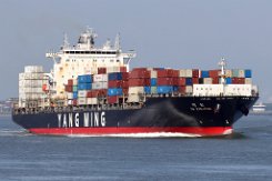 YM EVOLUTION - 259m [IMO:9496460] Containerschiff (Container ship) Aufnahme: 2019-04-17 Baujahr: 2014 | DWT: 57320t | Breite: 37m | Tiefgang: 11,8m | Ladekapazität: 4662 TEU...
