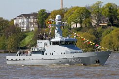 HDMS DIANA P520 - 43m Militärschiff (Military Ops) Patrouillenboot Fotodatum: 2016-05-05 dänische Marine Baujahr: 2007 | Breite: 8,2m | Tiefgang: 2,0m Maschinenleistung: 4200 KW |...