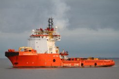 NORMAND DRAUPNE - 83m (ex) [IMO:8406470] Versorgungsschiff/ Offshoreschlepper (Tug) Fotodatum: 2013-12-28 Neuer Name: GEOQUIP SEEHORN | Ex-Name: OMALIUS Baujahr: 1985 | Bollard pull 171t...