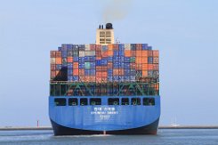 [Details] Containerschiff HYUNDAI SMART Heckansicht HYUNDAI SMART