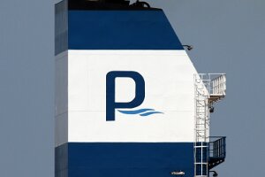 Buchstabe P Schornsteinmarken von Schiffen / Funnel Marks