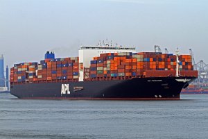 alte Farben von Containerschiffen