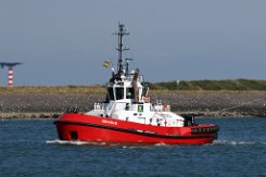 altes Logo: BEAGLE - 24m [2] (aF 2019) [IMO:9816359] - altes Logo Hafenschlepper (Tug) Fotodatum: 2019-04-10 Baujahr: 2018 | Bullard pull: 70t | Breite: 12m Baureihe: Damen ASD Tug 2412