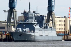 weiteres Foto: RHEINLAND-PFALZ F225 - 150m (dA 2019) Militärschiff (Military Ops) - doppelte Aufnahme Fregatte Fotodatum: 2019-05-11 DEUTSCHLAND Baujahr: 2021 | Breite: 18,8m | Tiefgang: max. 5,0m...