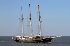 weiteres Foto: GULDEN LEEUW - 53m (dA 2019) [IMO:5085897] - doppelte Aufnahme Segelschiff (sailing ship) Dreimaster Fotodatum: 2019-04-15 Baujahr: 1937 | DWT: 711t | Breite: 8,60m | Tiefgang: 4,20m...