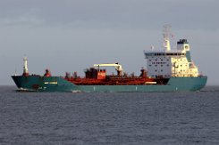 weiteres Foto: BRO NYBORG - 144m (dA 2019) [IMO:9322695] - doppelte Aufnahme Tanker (Oil/Chemical Tanker) Fotodatum: 2019-12-31 Baujahr: 2007 | DWT: 16565t | Breite: 23m